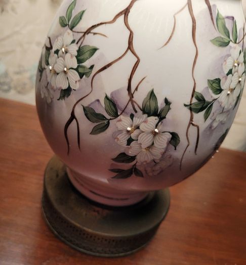 Mid-century handpainted lamp