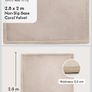 Hakuna Matte Premium Large Coral Velvet Baby Play Mat 280x200x2.5cm Beige Image 3