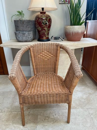 1 x Wicker Chair In Good Condition - Can Deliver