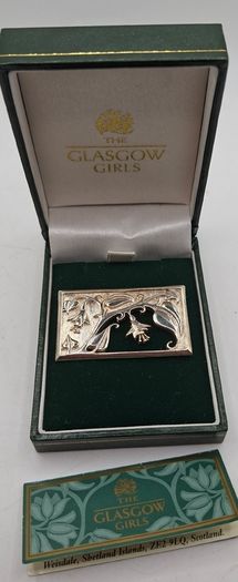 sterling silver Glasgow girls brooch
