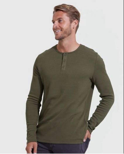 True Classic Waffkeknit Henley BNWT