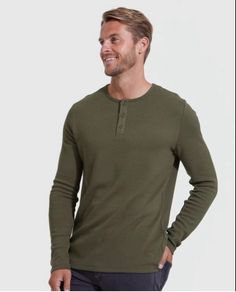 True Classic Waffkeknit Henley BNWT