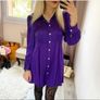 Zara purple Dress rhinestone buttons, size S Image 4