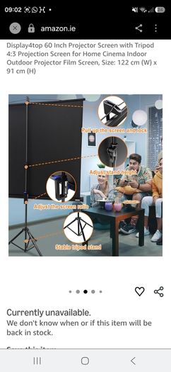 60 inch Portable Projection screen
