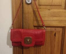 Longchamp 100% leather red shoulder bag