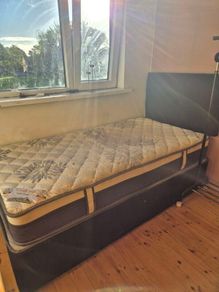 single bed with headboard