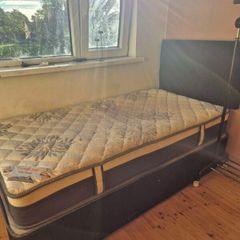 single bed with headboard