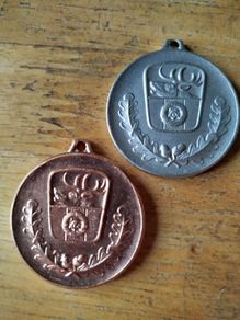 2 DDR medals  award hunting dogs