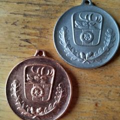 2 DDR medals  award hunting dogs