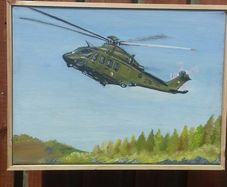 Irish air corps oil painting
