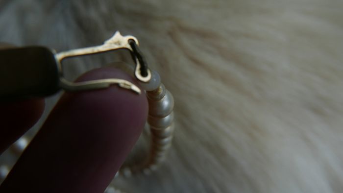 Ww2 Ciro 9ct Gold 375 Clasp  Strand Imitation Pearl Ciro Necklace With 1942 Rose Gold 375 Clasp