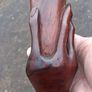 Pitcairn Islands Victorian Carved Hardwood Vase Image 4
