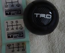 Genuine TRD Leather Shift Knob with Pattern Sticker JZA80 Supra Altezza MR2 AE86