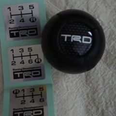 Genuine TRD Leather Shift Knob with Pattern Sticker JZA80 Supra Altezza MR2 AE86