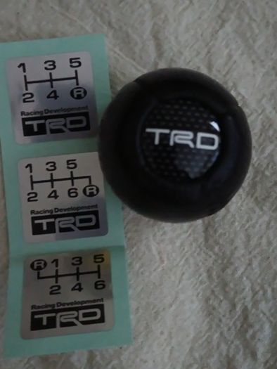 Genuine TRD Leather Shift Knob with Pattern Sticker JZA80 Supra Altezza MR2 AE86