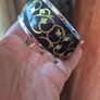 Black and Gold Stamped Sterling Silver Newbridge Bracelet Image 4