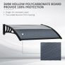 Door Canopy Awning Outdoor Window Rain Shelter Cover for Front/Back Door Porch Black 100 x 75cm Image 3