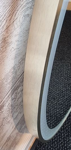 LED Bathroom Mirror Round 80cm Gold