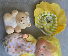 1979 Buttercookie the Doll and Jellybear complete outfit Strawberry Shortcake Kenner A.G.C Same era as MLP G1 My Little Pony