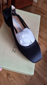 New Andrea Gomes Shoes , Satin Black, Eu 39 (goes one size smaller)