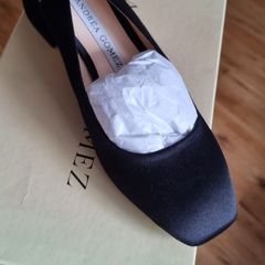 New Andrea Gomes Shoes , Satin Bkack, Eu 39