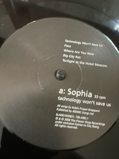 Sophia (The God Machine) - Technology Won't Save Us