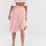 Vila - Mid Rose Striped Midi Skirt New with Tags RRP  42 Euro Size UK18 Asymmetric Image 2