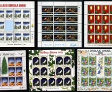 1985-1996 Ireland Christmas Commemorative Stamp Sheet Collection Mint Never Hinged (MNH) Complete