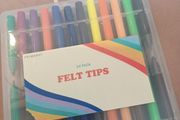 Stationary 24 pack felt tip pens with multi points