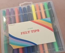 Stationary 24 pack felt tip pens with multi points