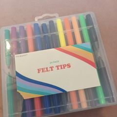 Stationary 24 pack felt tip pens with multi points