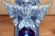 Metal Wizard Figure with Crystal - THE LORD OF THE WIZARDS