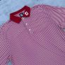 Red & White Striped Footjoy Golf Polo T-Shirt Image 2