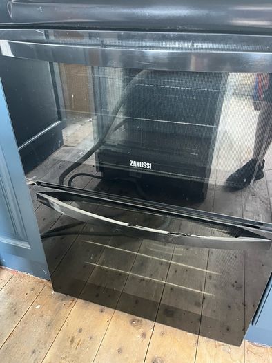 zanussi double oven range
