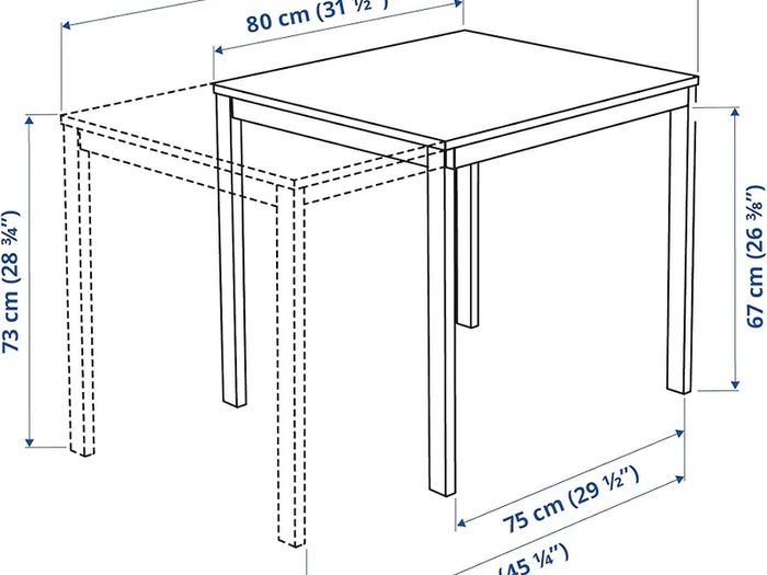 Ikea Vangstad extendable table