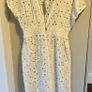 White broderie Maxi beach cover up/kaftan Size L 10 - 14 BNWT Image 2