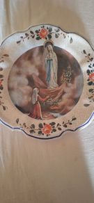 Our Lady Of Lourdes  Plate Wall  Plaque