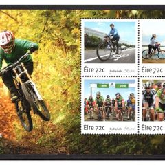 2016 Ireland Cycling in Ireland Commemorative Stamps Miniature Sheet Mint Never Hinged (MNH)