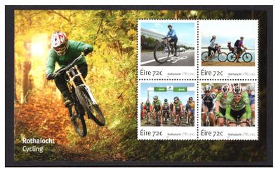 2016 Ireland Cycling in Ireland Commemorative Stamps Miniature Sheet Mint Never Hinged (MNH)