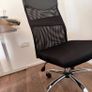 Black High-Back Mesh Office Chair - Adjustable Image 3
