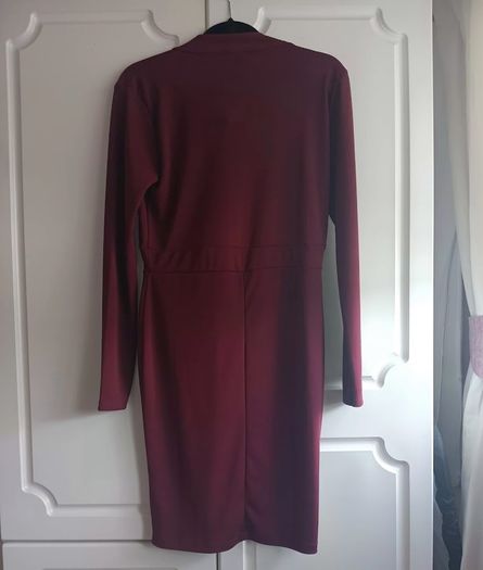 ASOS Burgundy Dress with Tie-neck.