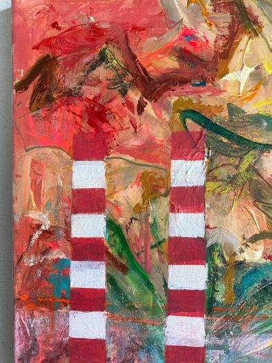 Large Original Art Poolbeg Chimneys Dublin Art Original Painting Irish Art Irish Artist contemporize