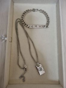 Men's double-sided necklace and bracelet