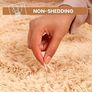 Fluffy Bedroom Rug Beige Large Area Rugs 160 by 230 cm for Living Room Lounge Plush Carpet Modern Soft Shaggy Pile Faux Fur Rug for Home Image 8
