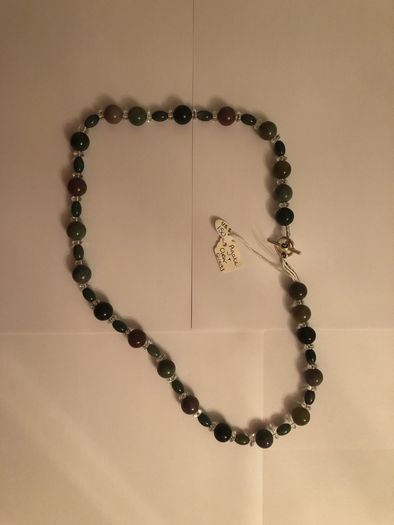 Agate & Clear quartz necklace