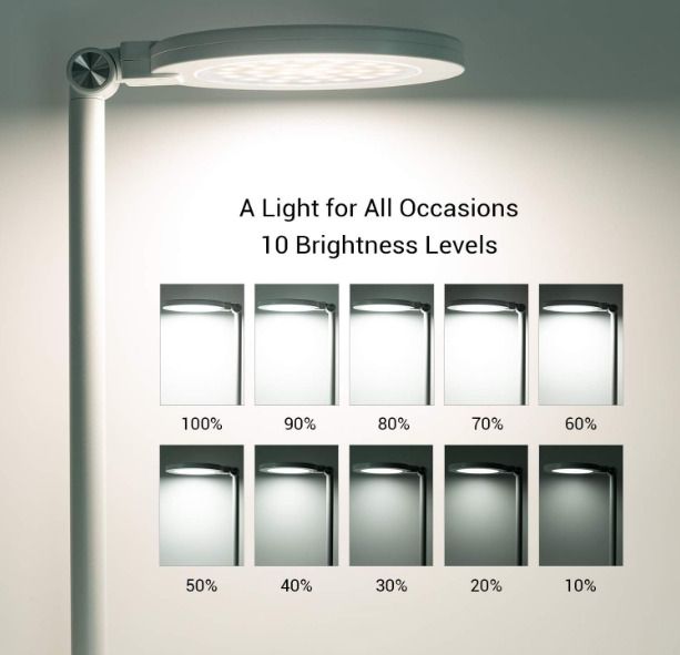 Desk Lamp, 64 pcs LEDs Eye-Caring Table Lamps, 10 Brightness Levels with 5 Lighting Modes LED Desk Light
