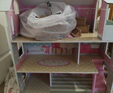 doll house with wood furniture