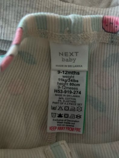 Girls two piece 9/12 mths new never worn
