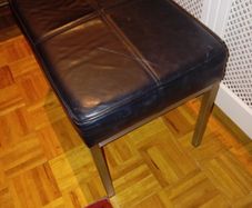 Vintage genuine chrome and leather stool