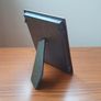 Vintage glazed freestanding gold-toned metal picture frame with classic ornate design size 15x20cm Image 2